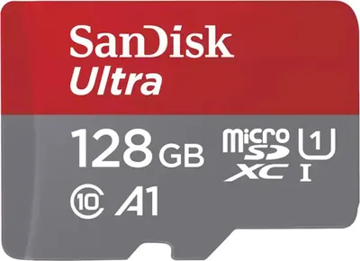 Produktbild von SanDisk Ultra - Flash-Speicherkarte (microSDXC-an-SD-Adapter inbegriffen) - 128 GB - A1 / UHS-I U1 / Class10 - microSDXC UHS-I