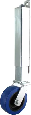 Produktbild von Gefederte Torbockrolle / Torrolle Ø100 mm blaues Gummirad