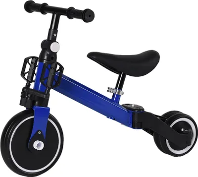 Produktbild von 2 in 1 Kinder Dreirad Laufräder Laufrad für 10-36 Monate Alt Jungen Mädchen Lauffahrrad für Kinder mit Verstellbarer Sitz  Blau