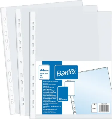 Zdjęcie produktu dla Koszulka groszkowa A4+ PP 50szt - Bantex