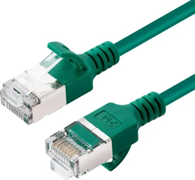 Obrázok produktu pre Microconnect V-FTP6A0025G-SLIM, 0,25 m, Cat6a, U/FTP (STP), RJ-45, RJ-45, Zelená