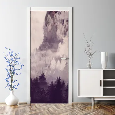 Produktbild von Dekorative Türposter Klebefolie selbstklebend Wandaufkleber Blumen Vintage Wiese 70 x 200 cm