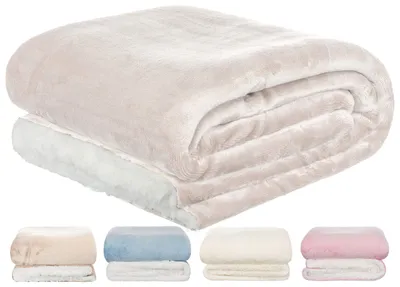 Imagen del producto de Brandsseller: Manta de forro polar, 150x200 cm – Manta suave para sofá/sillón de forro polar y sherpa – Manta decorativa y esponjosa – Manta reversible, suave – Gris claro/blanco – Tamaño 150 x 200 cm