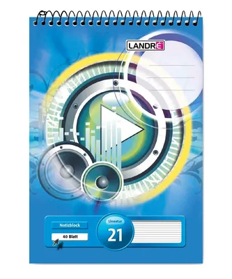 Produktbild von LANDRÉ Spiralnotizblock DIN A6 40 Blatt liniert