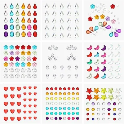 Image de Autocollants colorés à paillettes pour le visage et le corps