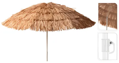 Produktbild von Sonnenschirm, braun, Raffia, Ø 180 cm