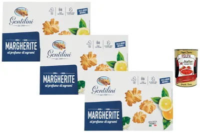 Produktbild von Gentilini Italian Gourmet Zitrus-Kekse mit natürlichen Aromen 3x250g mit Polpa