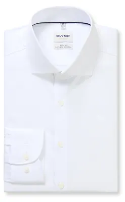 Produktbild von OLYMP Level 5 body fit overhemd, twill, wit