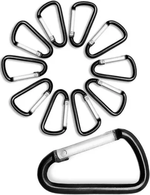Productafbeelding van Aluminium Mini Karabijnhaken 10 Stuks - 4 cm - Lichtgewicht Bevestigingshaken voor Outdoor Activiteiten