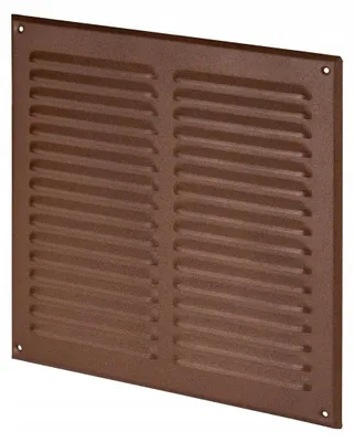 Image de Awenta MTA10 BR Grille de ventilation métallique carrée 30x30