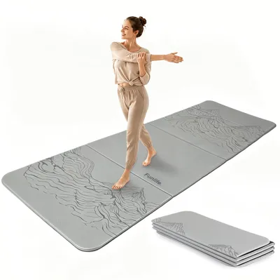 Productafbeelding van Famanu – XXL yogamat, 190 x 66 cm, 10 mm, opvouwbare fitnessmat, ideaal voor yoga en fitnessoefeningen