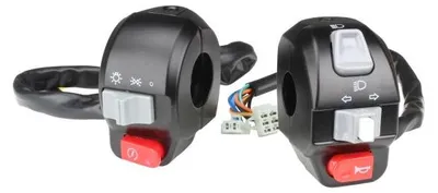 Image de Ensemble de commandes droite + gauche sans levier de frein (version 2) pour scooters chinois 4 temps Baotian, Rex, ATU, Huatian et Flex Tech