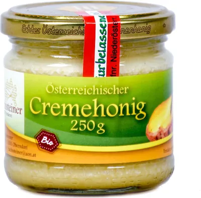 Produktbild von Cremehonig 250g von Fuchssteiner -Imkerei