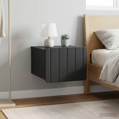 Obrázok produktu pre Maison Exclusive – Nástenný nočný stolík, 2 ks, čierny, 33 x 34,5 x 24 cm