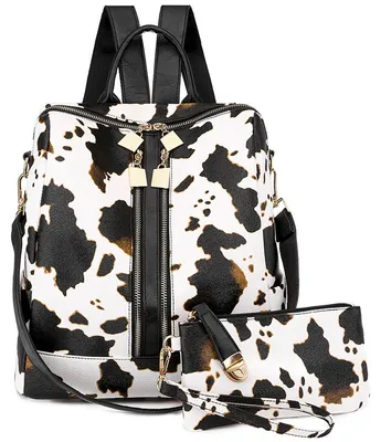 Produktbild von Rucksack-Handtasche für Damen, Kunstleder, diebstahlsicher, Reiserucksack-Handtasche, modische Damen-Schultertasche mit kleiner Tasche