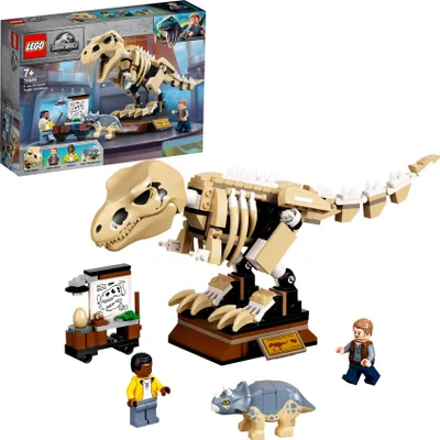 Produktbild von LEGO 76940 Jurassic World T. Rex-Skelett in der Fossilienausstellung, Spielzeugset für Kinder ab 7 Jahren, Dinosaurier Skelettmodell, Geschenkidee