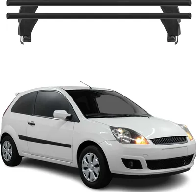 Image de Barres de toit Transversales pour Ford Fiesta V 2002-2008 Alu Noir 2x 3 portes