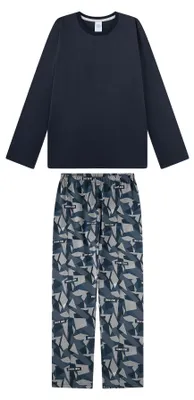 Productafbeelding van Sanetta pyjama voor jongens, donkerblauw | Comfortabel kinderpyjama