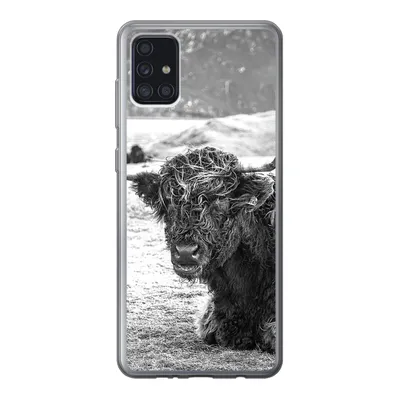 Produktbild von MuchoWow® Handyhülle Schutzhülle Hülle für Samsung Galaxy A52 5G Schottischer Highlander - Berg - Tiere Silikon Softcase Handy Hülle - Umschlag