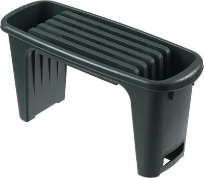 Image de Tabouret de Jardinage 2-en-1, Vert, HDPE, Coussin pour Genoux, Portable