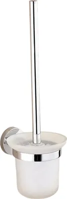 Produktbild von WC Bürste Ohne Bohren, WC Bürstenhalter WC Garnitur Klobürste Klobürstenhalter Toilettenbürste mit Halter zum Wandmontage, Inkl. Ersatzbürste, Edelstahl + Glas