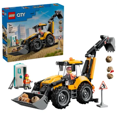 Obrázek produktu pro LEGO City Žlutý nakladač s rypadlem, Sada na stavění, 7 rok/roky, Plast, 301 kusů, 497 g