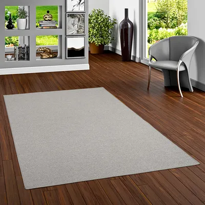 Produktbild von Teppich Bentzon Flachgewebe Silber, Größe:240x240 cm