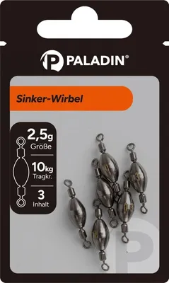 Produktbild von Paladin Angelzubehör Wirbelblei Sinker 3,5 g 3 Stück