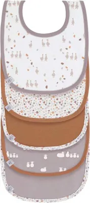 Produktbild von Famanu Lätzchen Set 5-teilig - Wasserdicht und aus Baumwolle mit Klettverschluss