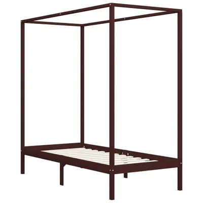 Immagine prodotto di Giroletto con Baldacchino senza Materasso Marrone Pino 90x200cm