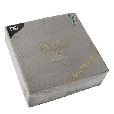 Produktbild von Servietten "ROYAL Collection" 1/8-Falz 40 cm x 40 cm grau