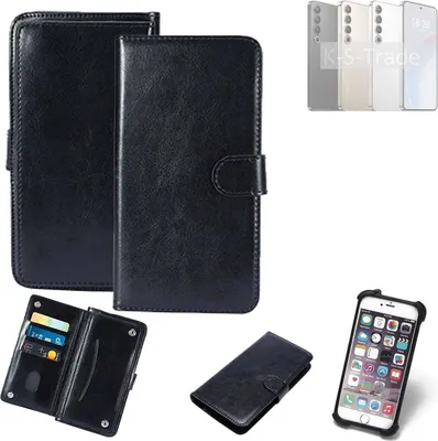 Produktbild von K-S-Trade 360° Hülle kompatibel mit Meizu 20 Pro schwarz Kunstleder Case BookCase WalletCase Kunstlederederhülle Handyhülle, Rundumschutz Bumper