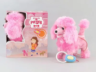 Produktbild von Batteriebetriebener Plüschhund rosa