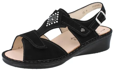 Produktbild von FINN COMFORT Caleta Damen Sandale schwarz Nubukleder - Größe: UK 6,5
