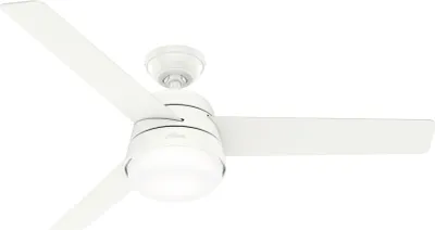Obrázek produktu pro Stropní ventilátor s osvětlením a dálkovým ovládáním Finley White 132 cm