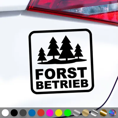Produktbild von PantherPixel Forstbetrieb Forstzubehör Aufkleber Forstbedarf Sticker Auto Geschenkidee Farbe Schwarz