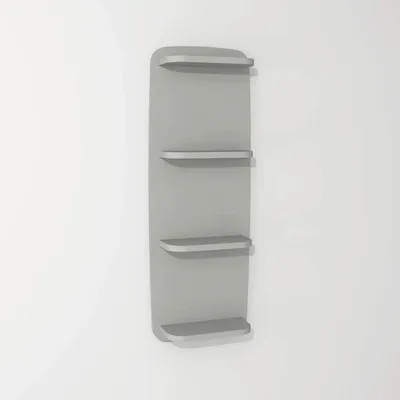 Produktbild von Hängeregal Devo Oval BxHxT 34x94x13.8 cm hellgrau