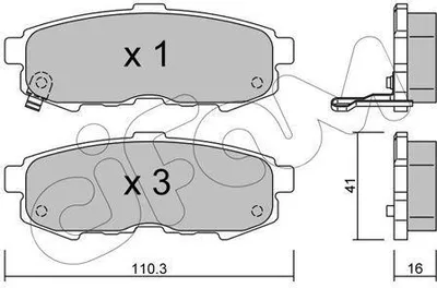 Produktbild von CIFAM Bremsbeläge Satz Hinten Bremsklötze für MAZDA MPV II (LW) 822-735-0
