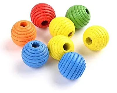 Holzkugeln bunt 14 mm, 50 Stück, zum Auffädeln und Basteln
