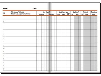 Produktbild von SIGEL FA514 Fahrtenbuch, für Pkw/Lkw, mit Klammerheftung, A5, 32 Blatt