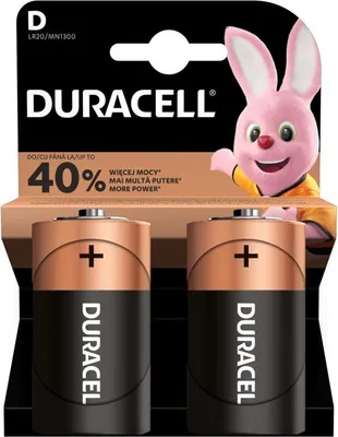Image de Duracell BATTERY DURACELL C&amp;B D MN1300 2TK