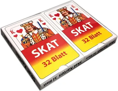 Produktbild von 2x32 Klassisches Blatt Skat Spielkarten Skatspiel Poker Mau Mau Kartenspiel