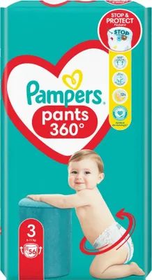 Obrázek produktu pro Pampers – plenkové kalhotky – velikost 3 – 56 plen – 1 kus
