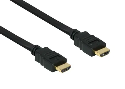 Produktbild von High-Speed-HDMI®-Flachkabel mit Ethernet, vergoldete Stecker, 0,5m, Good Connections®