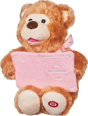 Image de L'ours en peluche interactif raconte des histoires roses