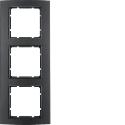 Produktbild von Berker Rahmen B.3 Alu, 10133005 schwarz/anthrazit 3fach