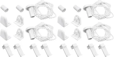 Zdjęcie produktu dla Uchwyty zaciskowe do rolet okiennych bez wiercenia 17 mm zestaw 4