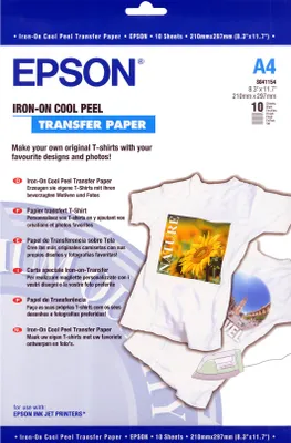 Obrázek produktu pro Epson S041154-A4 'Iron-on Transfer Paper'(A4, 10 listů, 124 g/m2)