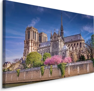 Produktbild von Fabelhafte Canvas LEINWAND BILDER 120x80 cm XXL Kunstdruck Paris Stadt Notre-Dame