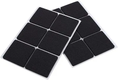 Produktbild von Famanu Schutzpads Möbel - Selbstklebendes Gummi - Bodenschutz - 12 Stück - Schwarz